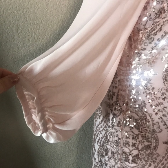 Blush sequin dress! Holiday! NYE - Picture 3 of 4